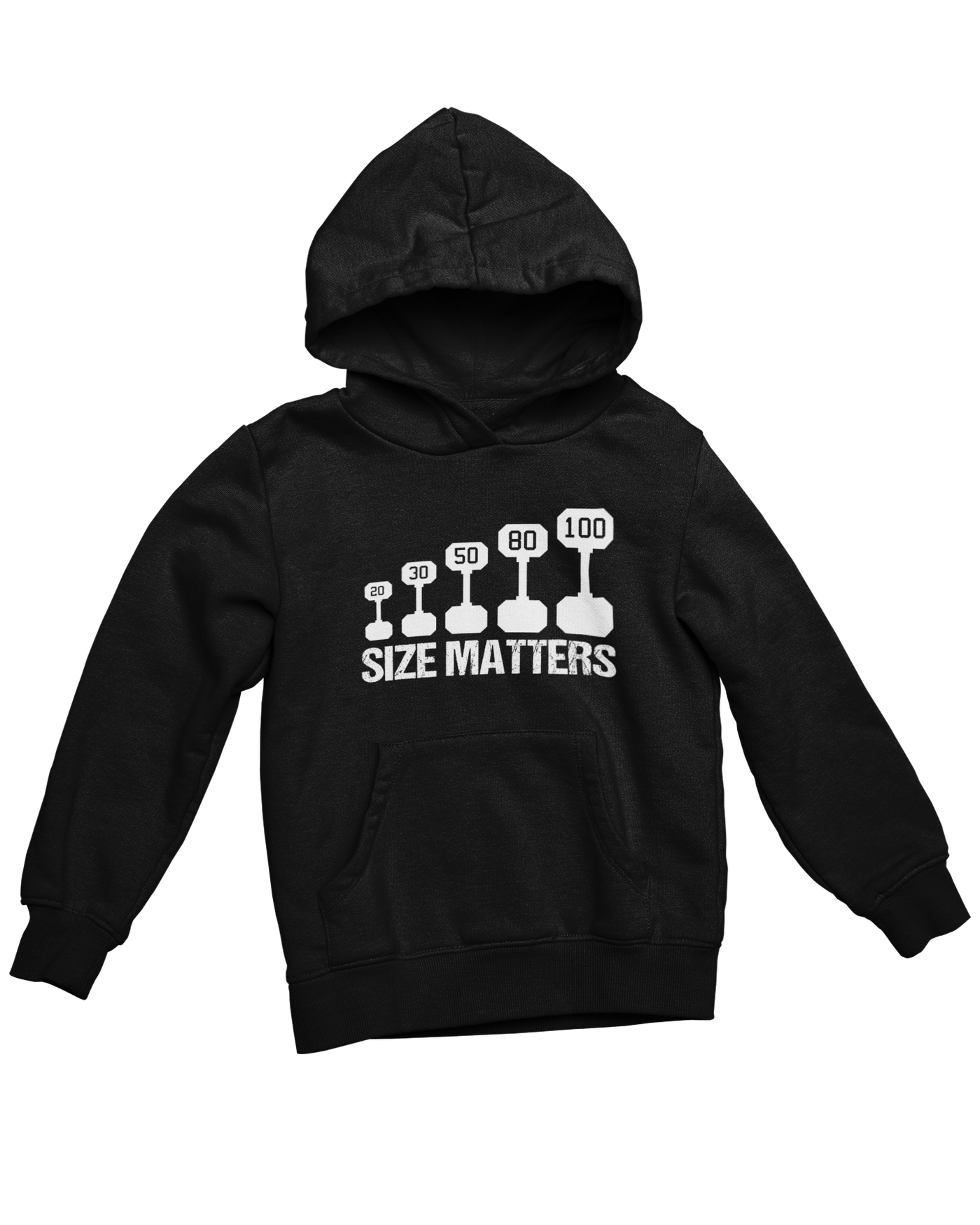 Size Matters Black Hoodie